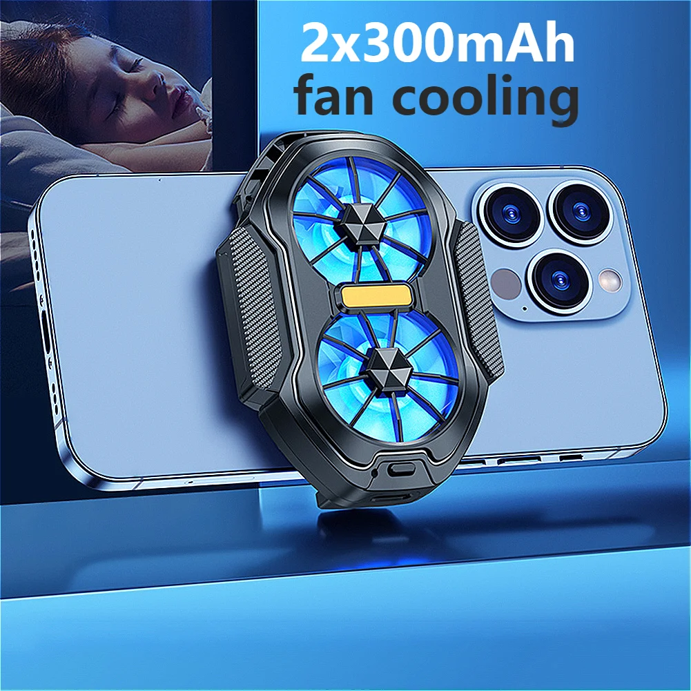 Mobile Cooler Phone Cooling Cooling Fan Game Heat Sink Plug-in/Rechargeable FS01 Phone Cooler for Iphone Fan Coller