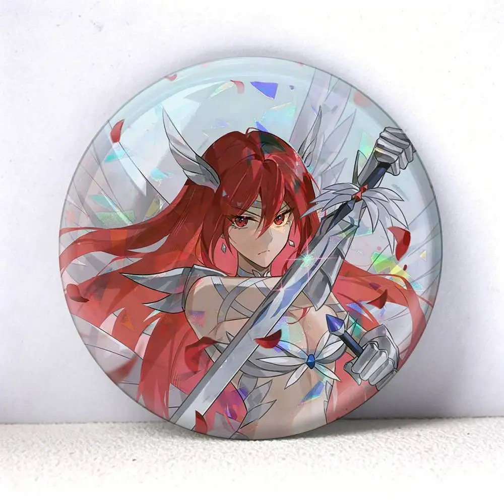 Manga Erza Scarlet Fairy Tail  75mm 58mm 44mm 25mm Brooch Backpack Hat Pins Accessories Toys Badge