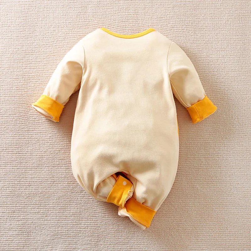 Baby Clothing Casual Clothes Fashion pretty sleeve Outfit Solid Boy yellow Cartoon 100% Cotton Long Sleeve  2/5000  tiger