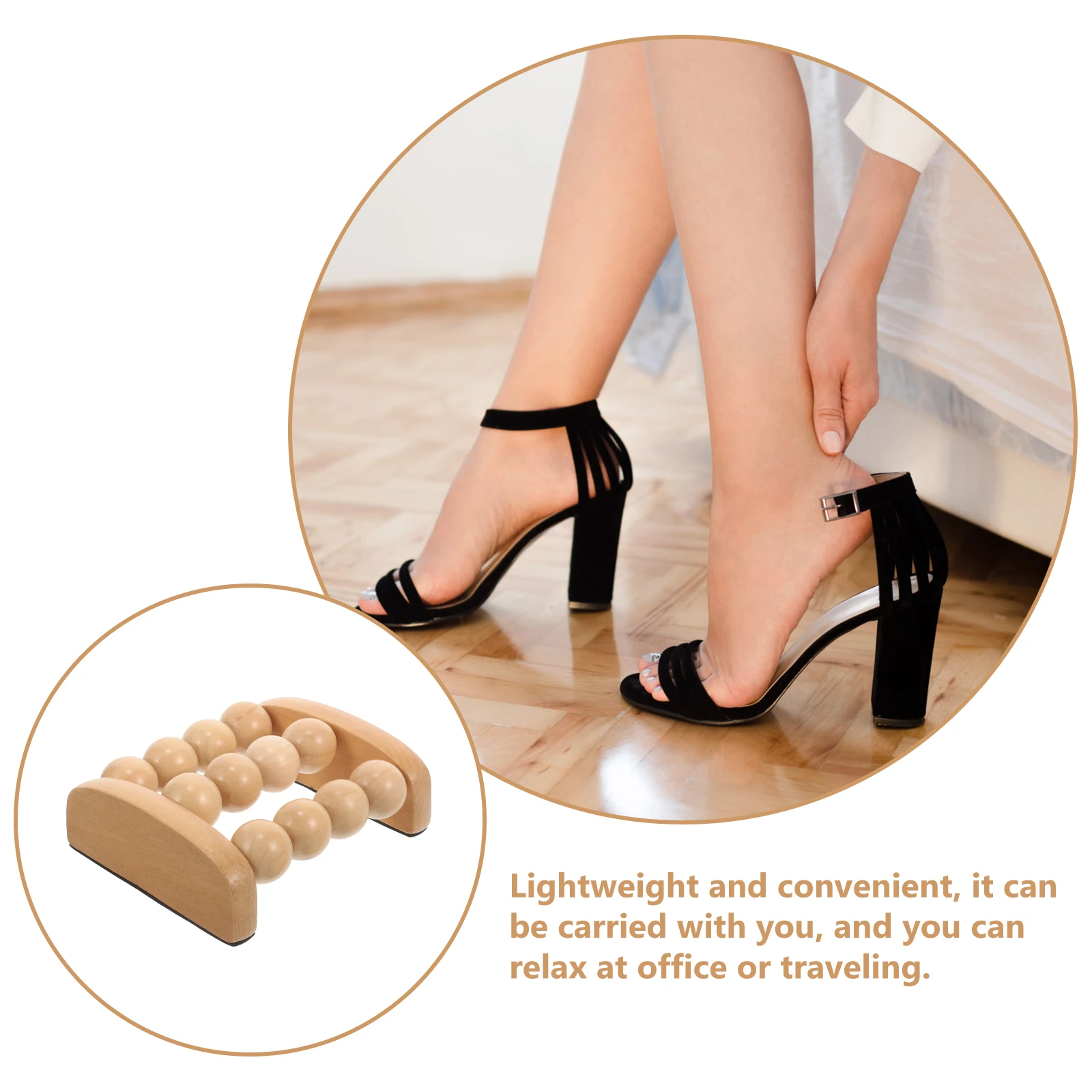 

Massage Roller Foot Wood Tools Hand Held Middle Aged Portable Durable Multipurpose Leg Massager Improves Blood Flow