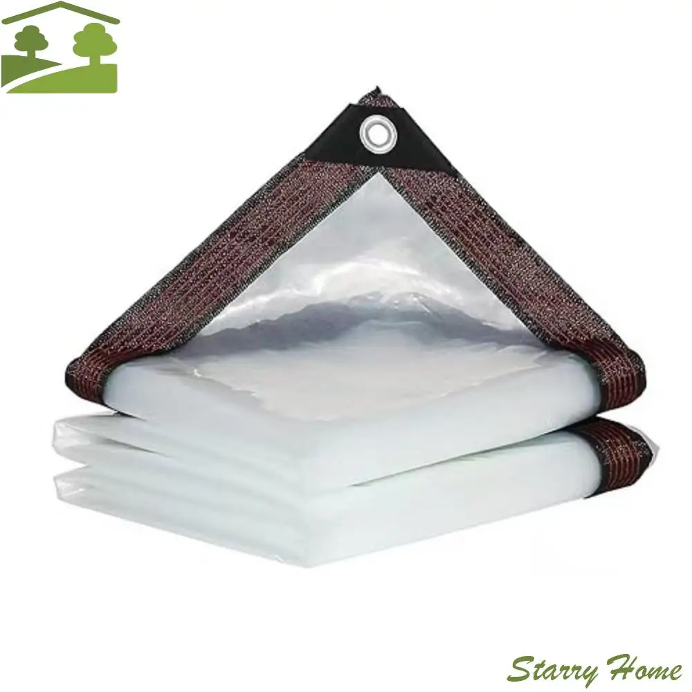

Snowproof Waterproof Tarpaulin Waterproof Wind-Resistant Transparent Rain Cover Foldable Dust-proof Rainproof Cloth Garden Use