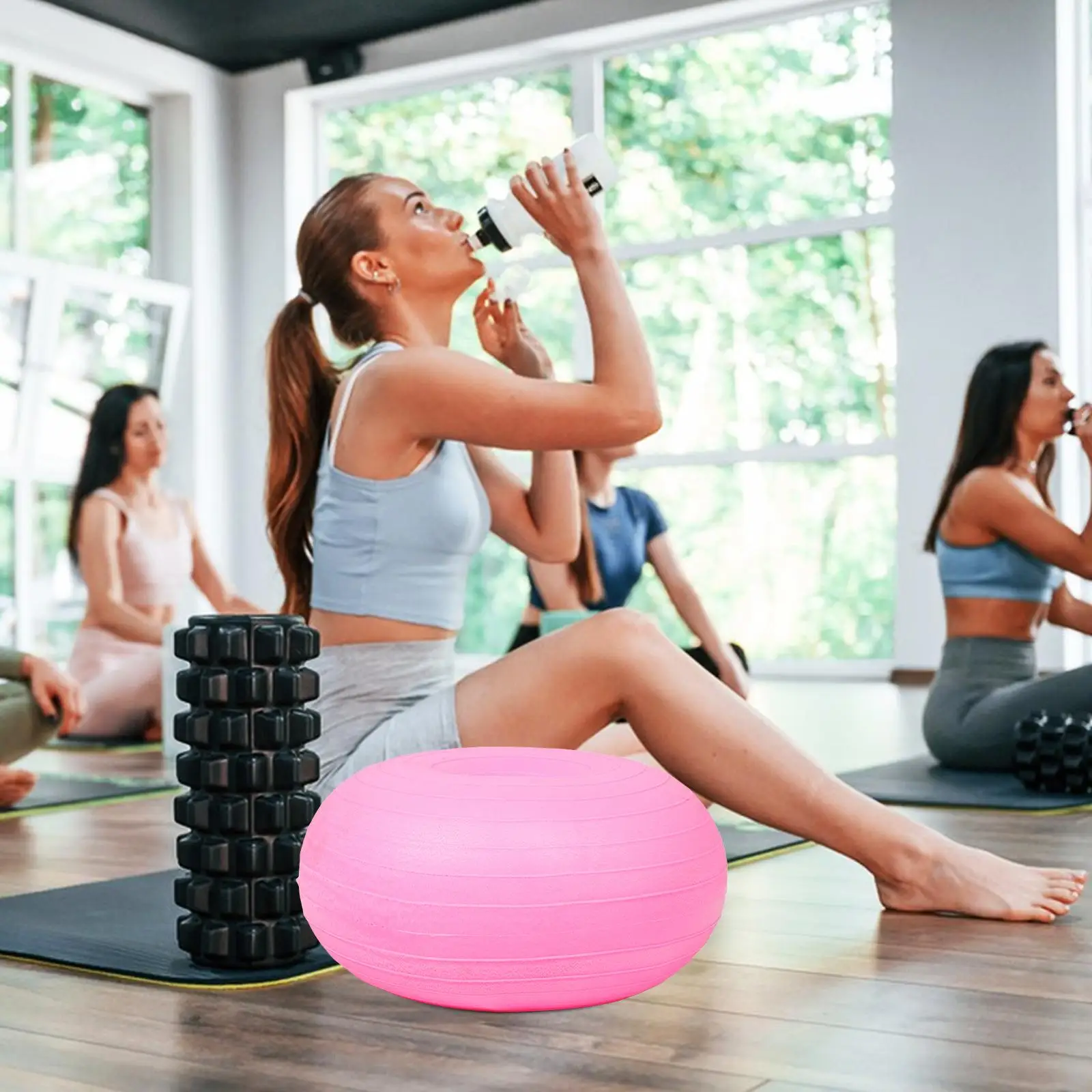 1 قطعة كرة يوجا نفخ سميكة بولي كلوريد الفينيل النساء الحوامل اللياقة البدنية التوازن المدرب الاستقرار بيلاتيس معدات التمرين لينة نونسليب #6