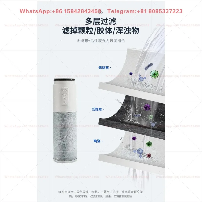 TH658-3 Composite Filter Hollow Fiber Membrane Activated Carbon Fiber Non-Woven Filter -2PCS