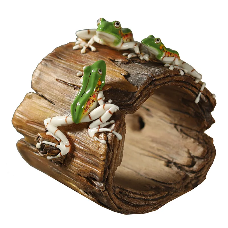 Bionic device  frog ornament Zen tea ceremony Kung fu tea set tea pet decoration
