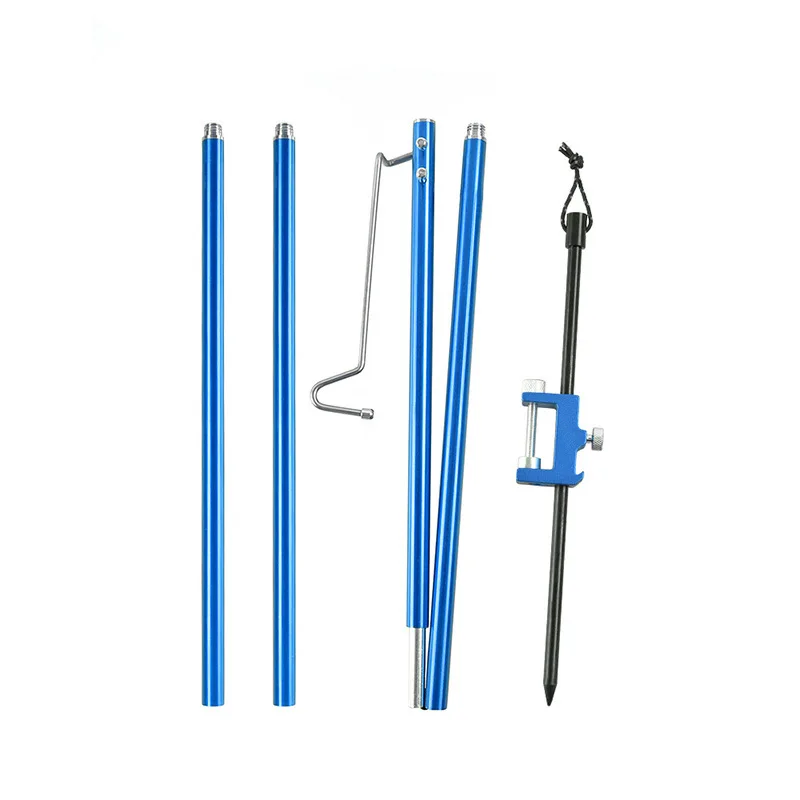 

Outdoor camping light rack tray storage rack aluminum alloy light pole stainless steel folding hook blackened mini light 2026
