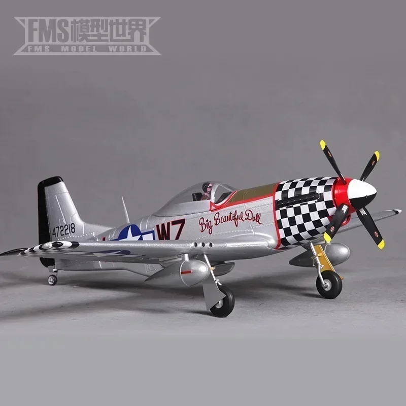 Fms 800mm P51 Mustang Fixed Wing Electronic Remote Control Model Aircraft Birthday Gift World War Ii True Aircraft Model