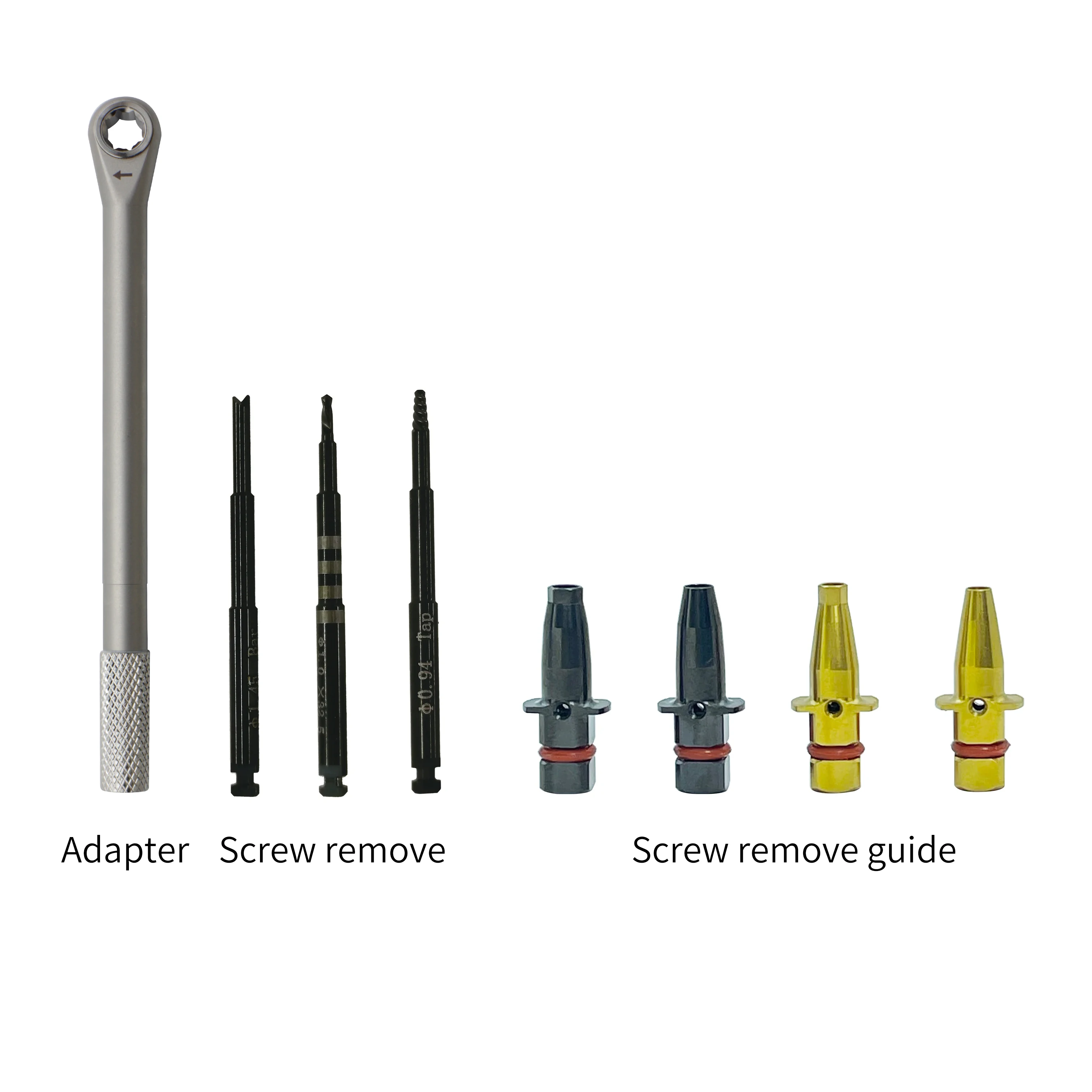 Dental Total Remove Kit Prosty śrubokręt/śruba Remove Guide/Bar/Tap/drill Adapter Fixture Remove