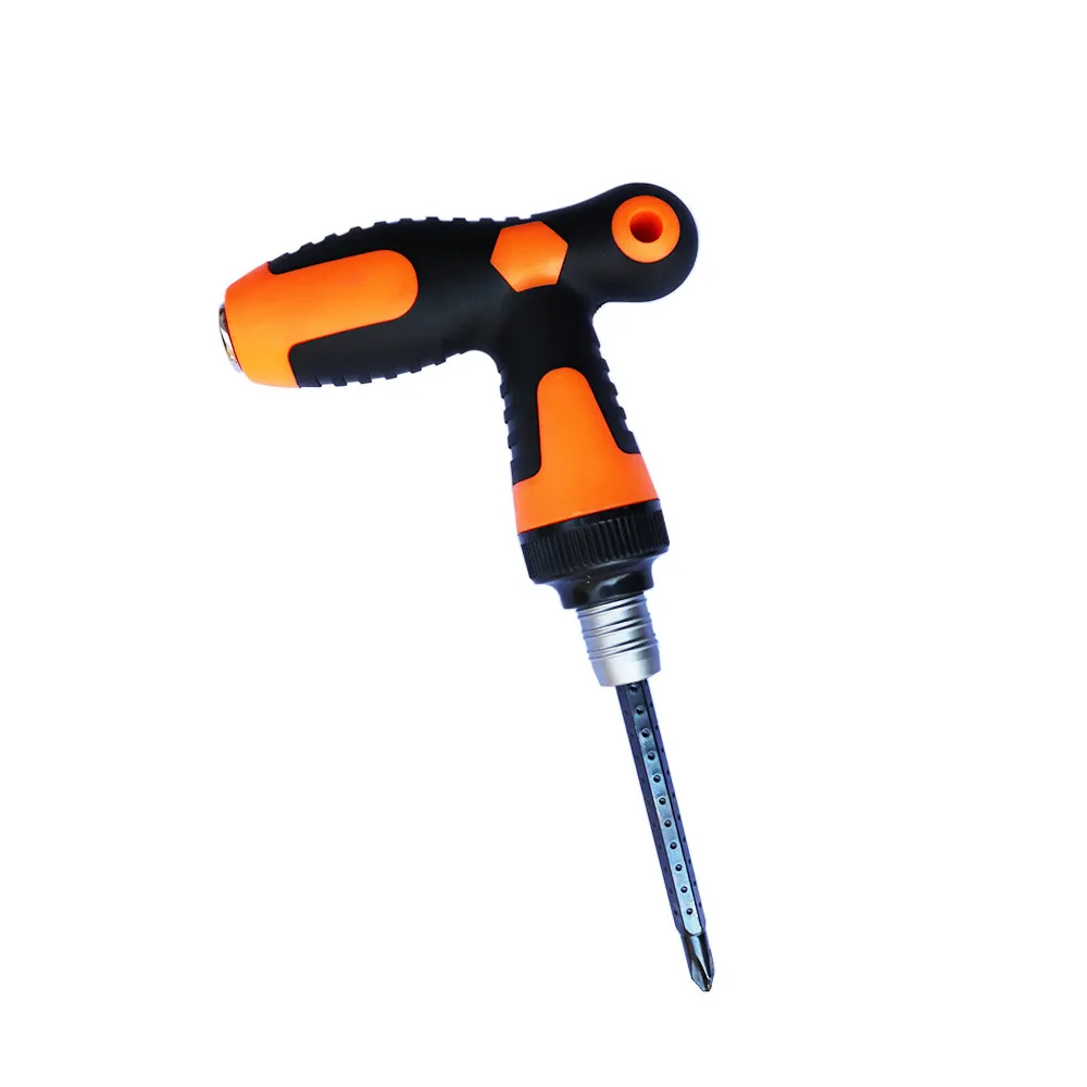 

High quality household T-type screwdriver S2 alloy steel ratchet screwdriver one-word cross 2 in 1 screwdriver