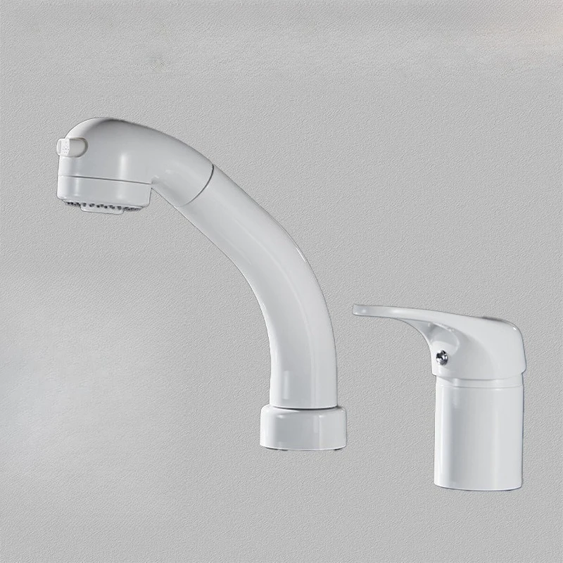 

Кремовый стиль в японском стиле, смеситель для ванной комнаты, выдвижной смеситель для горячей и холодной воды, выдвижной брызгозащищенный смеситель для раковины