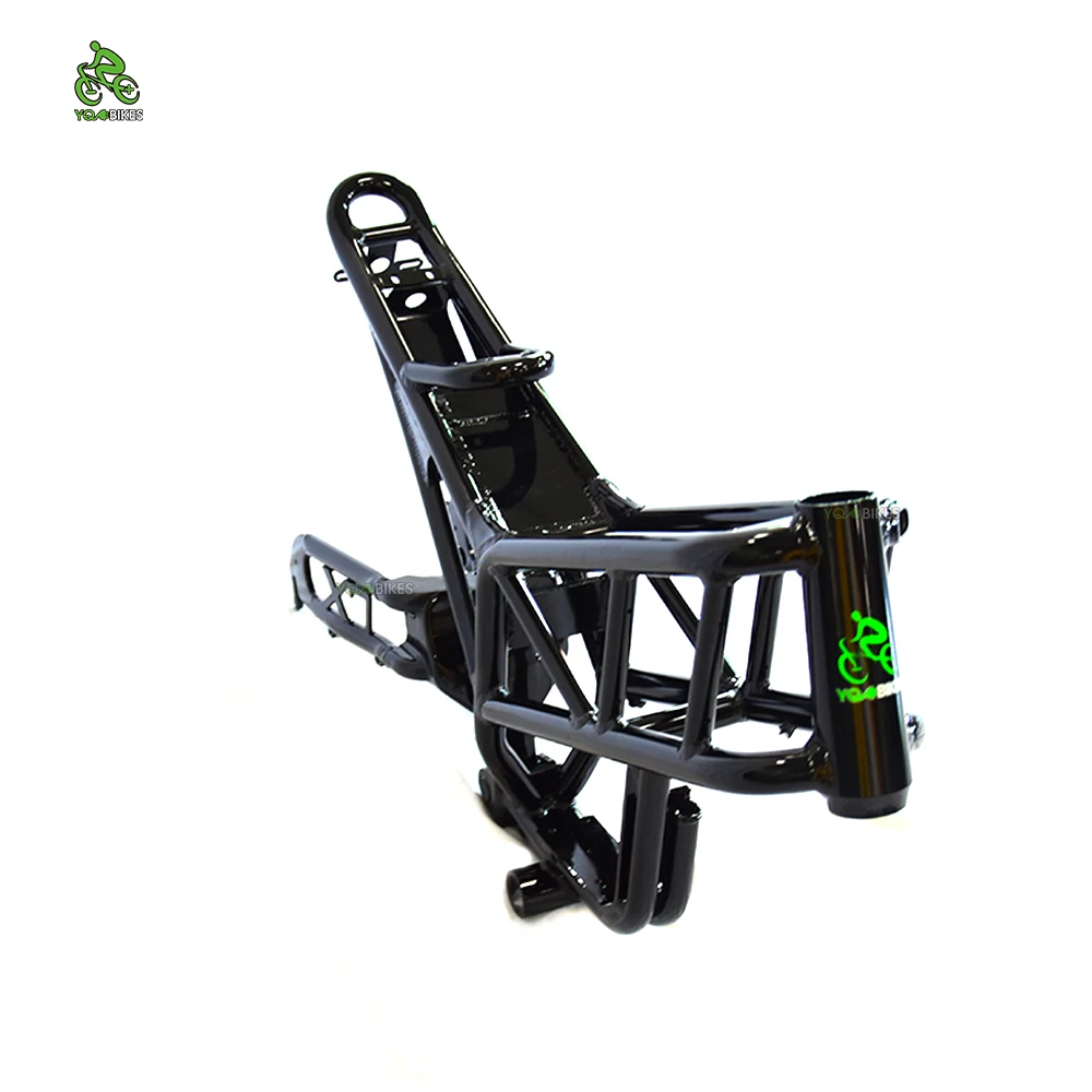 175mm Dropout Adult DIY Electric Bicycle Full Suspension 18650 20inch Fat Mountain Electric Bike Frameset:Battery Box+Frame+Seat