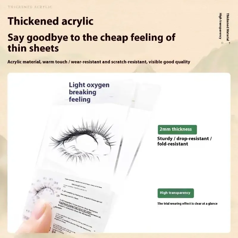 1pcs False Lash Trial Card Kit Professional Try-On Effect Lashes Style Display Board Lash Extensions Supplies Fake Lash Card