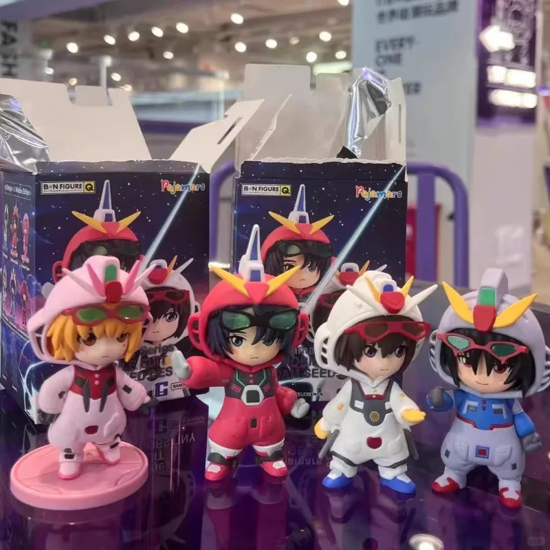 BANDAI GUNDAM Q edición Cagalli figura de pijama caja ciega Kawaii Athrun Zala figura sorpresa caja adorno de mesa de dibujos animados caja de la suerte