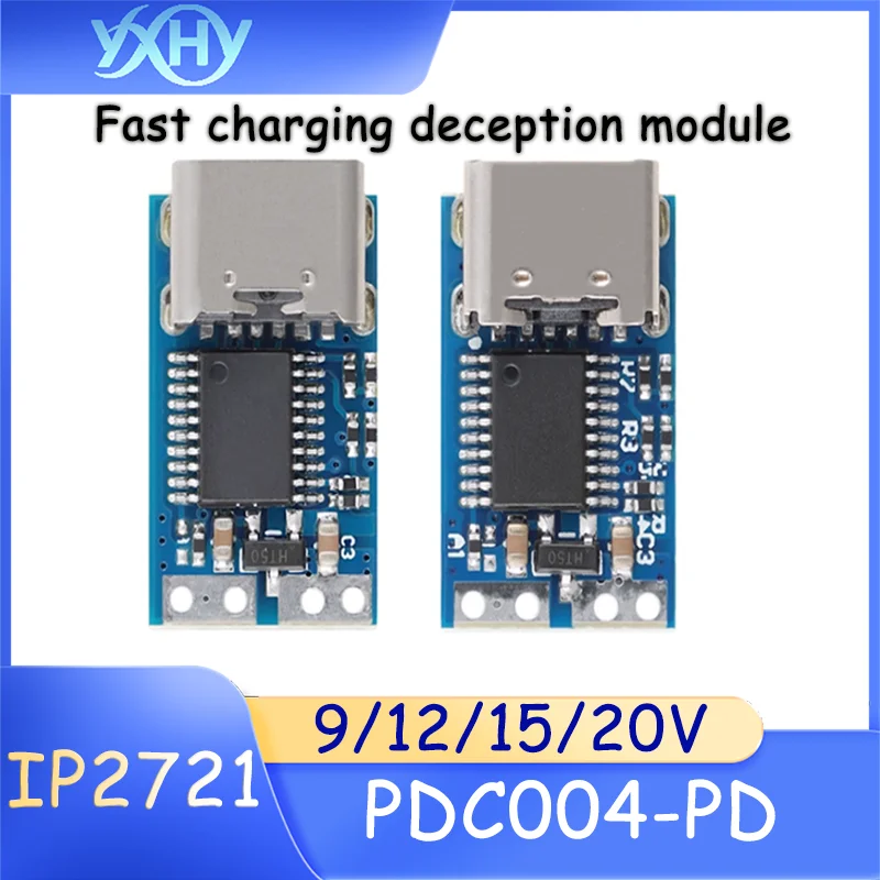 1pcs IP2721 Módulo de deception de carregamento rápido PDC004-PD PD 3.0/2.0 Saída de protocolo 9/12/15/20V