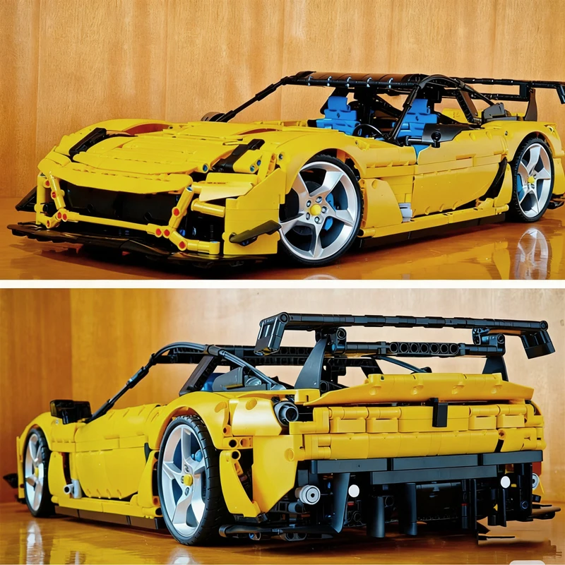 عالية الجودة جديد MOC-184900 سباق السيارات الرياضية 42143 B نموذج السوبر اللبنات لتقوم بها بنفسك لغز لعبة الربط هدية الكريسماس للأطفال #5