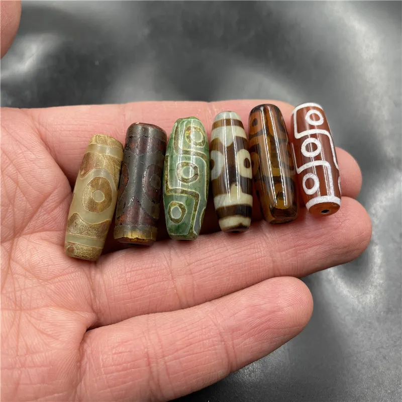 10*30Mm , Agate , Loose , Nine-Eyed Dzi , Centimeter-Long , Sold In Bulk, Tiger Tooth Beads