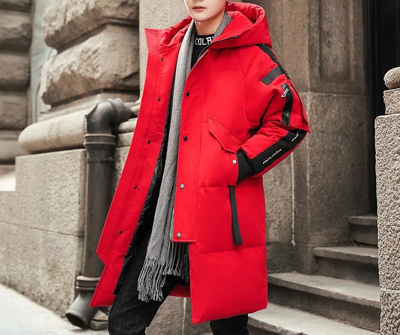 2024 Winter neuer modischer Kapuzenpullover, locker, verdickt, winddicht und kältebeständig, warme Daunenjacke, tägliche lässige Baumwolljacke – Detail 4