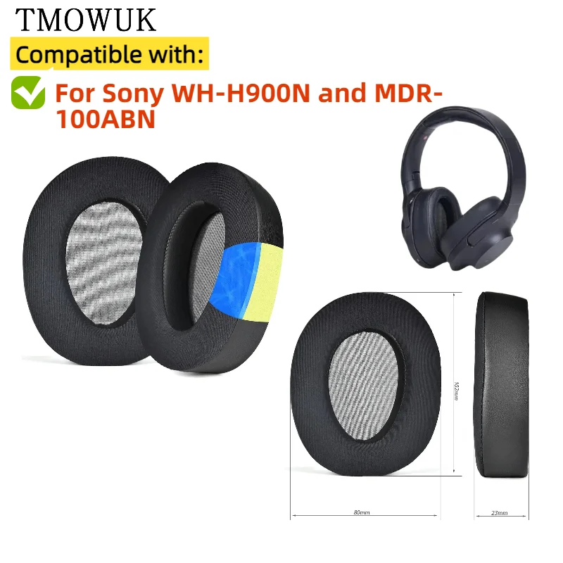 

Replacement Ear Pads Cushions for Sony WH-H900N and MDR-100ABN Headphone Soft Memory Foam Pads/Earpads TMOWUK