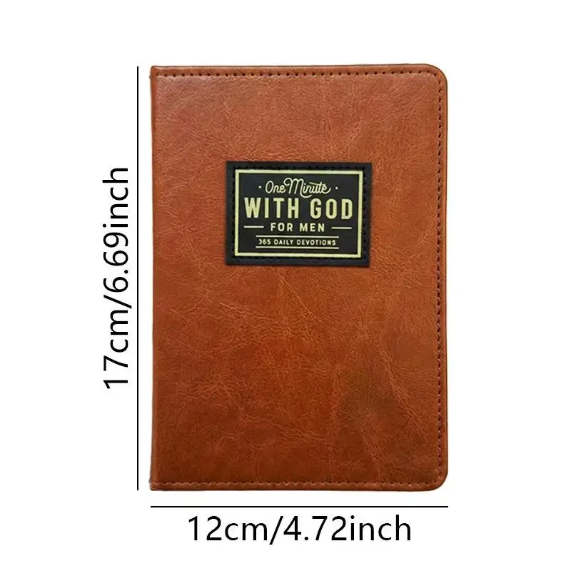 One Minute WITH GOD For Men, 365 Days Of Daily Prayer Brown Book, Bible Prayer Tracking Diary image 3