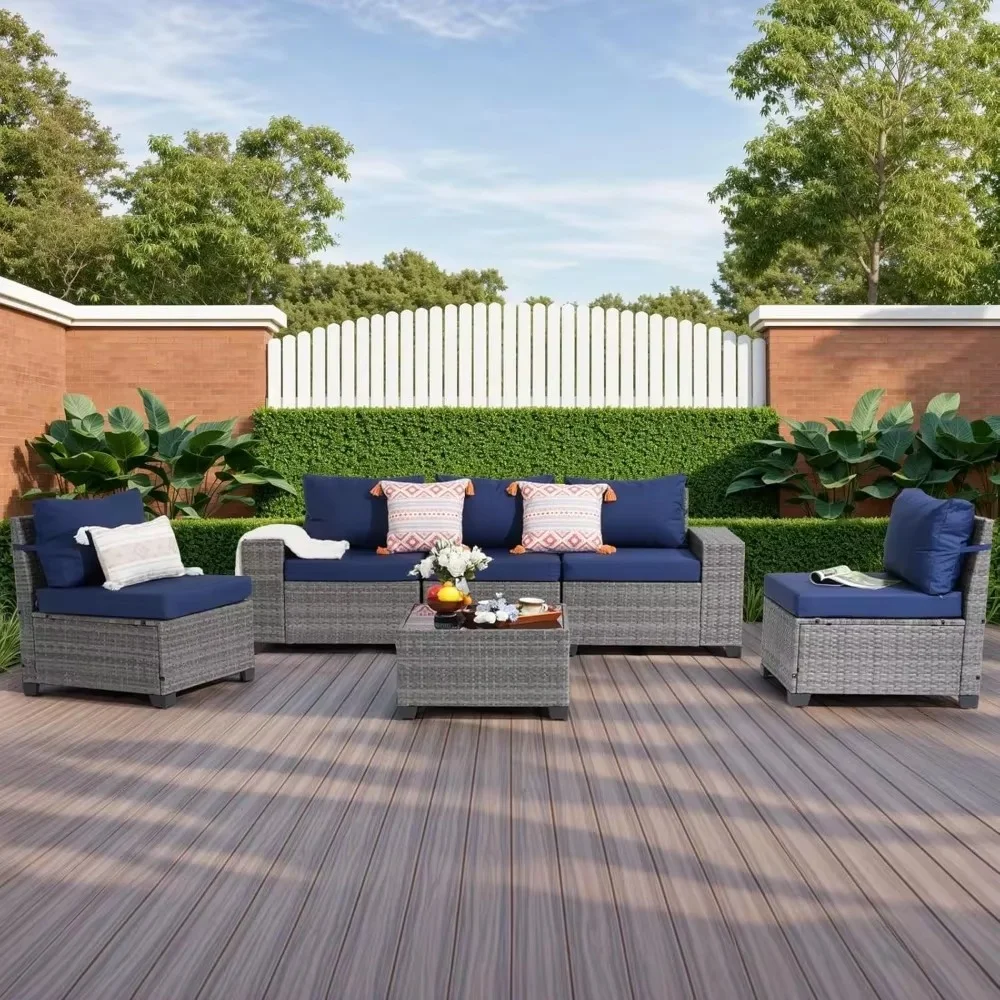 

# Hot Outdoorwicker Sofa Nordic Living Room Balcony Courtyard Villa Rattan Chair Combination Leisure Waterproof And Sunproof Fur