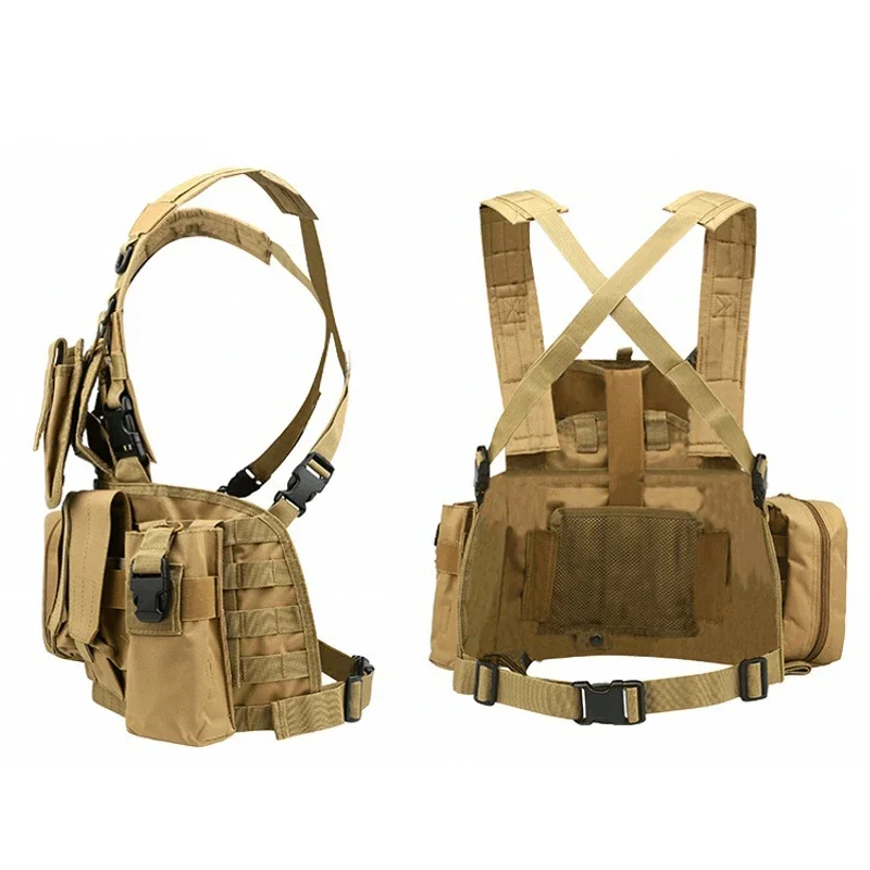 USMC Tactical Combat Molle TMC RRV Chest Rig  Colete Tatico Paintball Harness Airsoft Vest W Canteen Rifle Mag Pouch Multicam