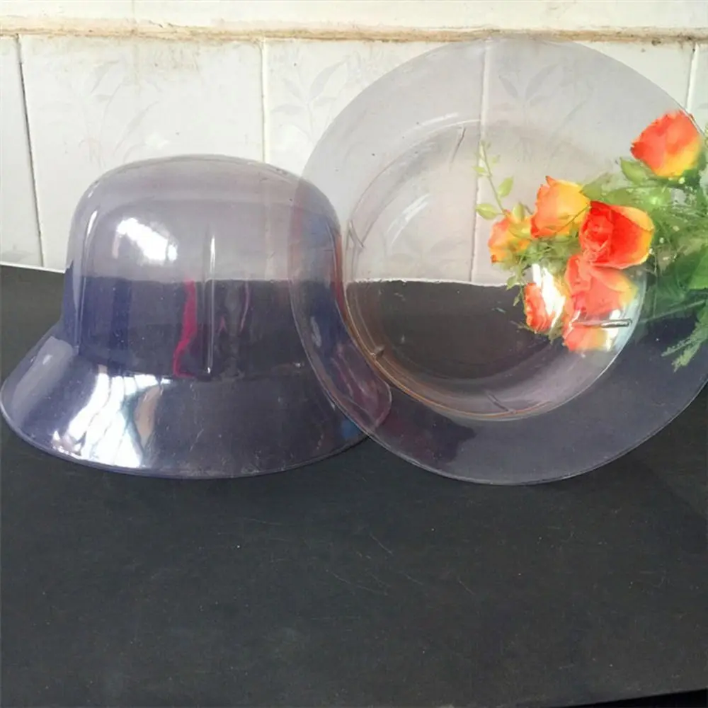 حامل قبعة لتشكيل القبعة، إطار واقٍ، دعم داخلي شفاف، رف قبعة دلو من مادة PVC الصلبة لغرفة النوم والسفر والمنزل