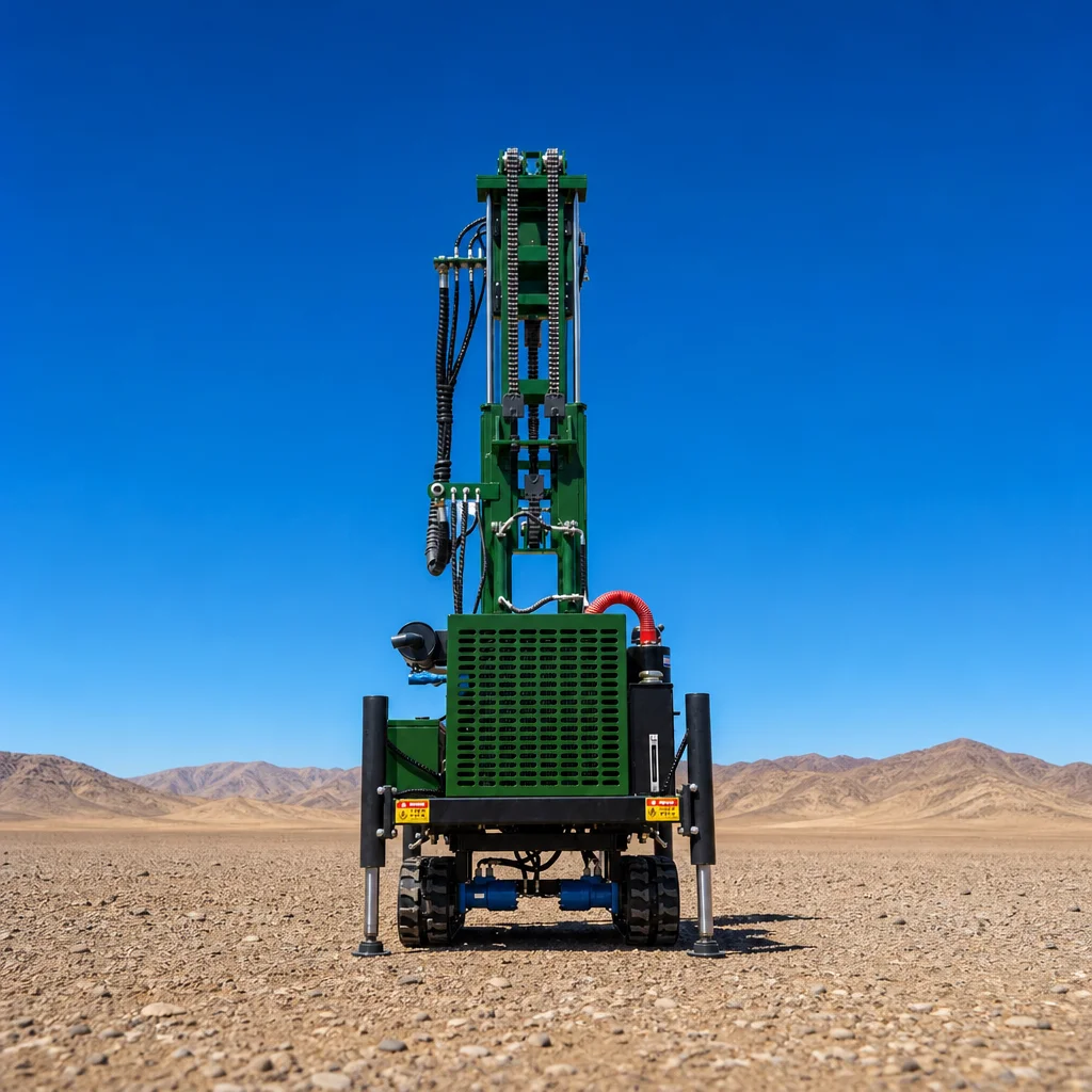 Customized Water Well Drilling Rig 200m Depth Diesel Driven Hydraulic Quick Drilling Crawler Base Compact for Home Garden
