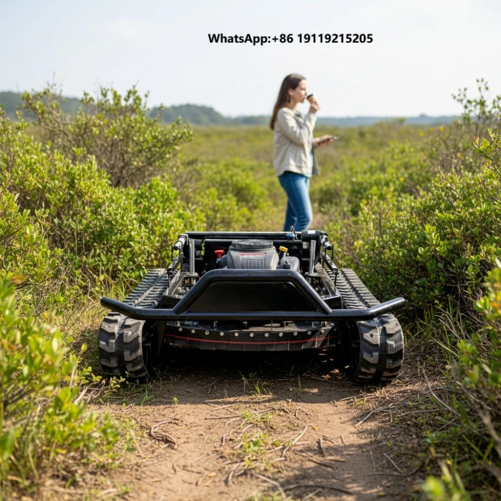 Industrial Grade Heavy Duty Zero Turn Lawn Mower 4-Stroke 452cc Engine Remote Control Reinforced Blade Thick Cutting