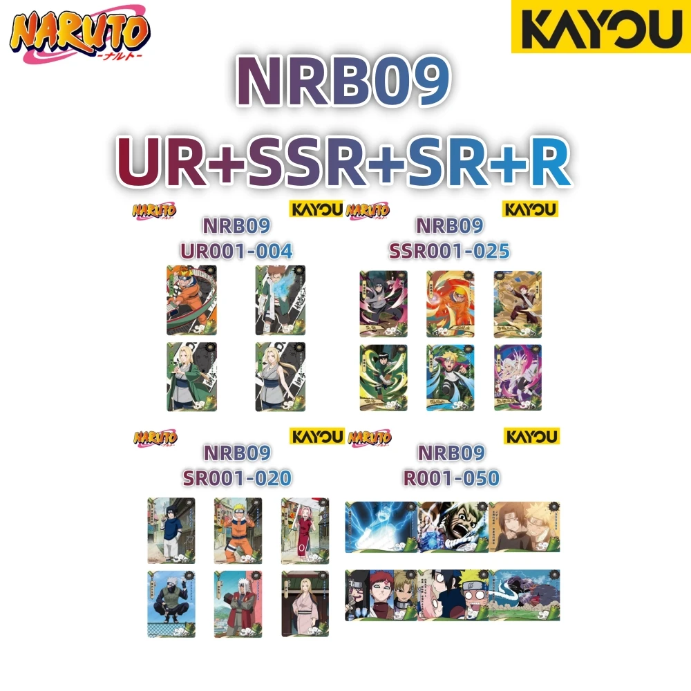 Kayou Naruto Card T4W8 T2W9 Complete Set BP\CR\ASP\UR\MR\SSR\SR\R