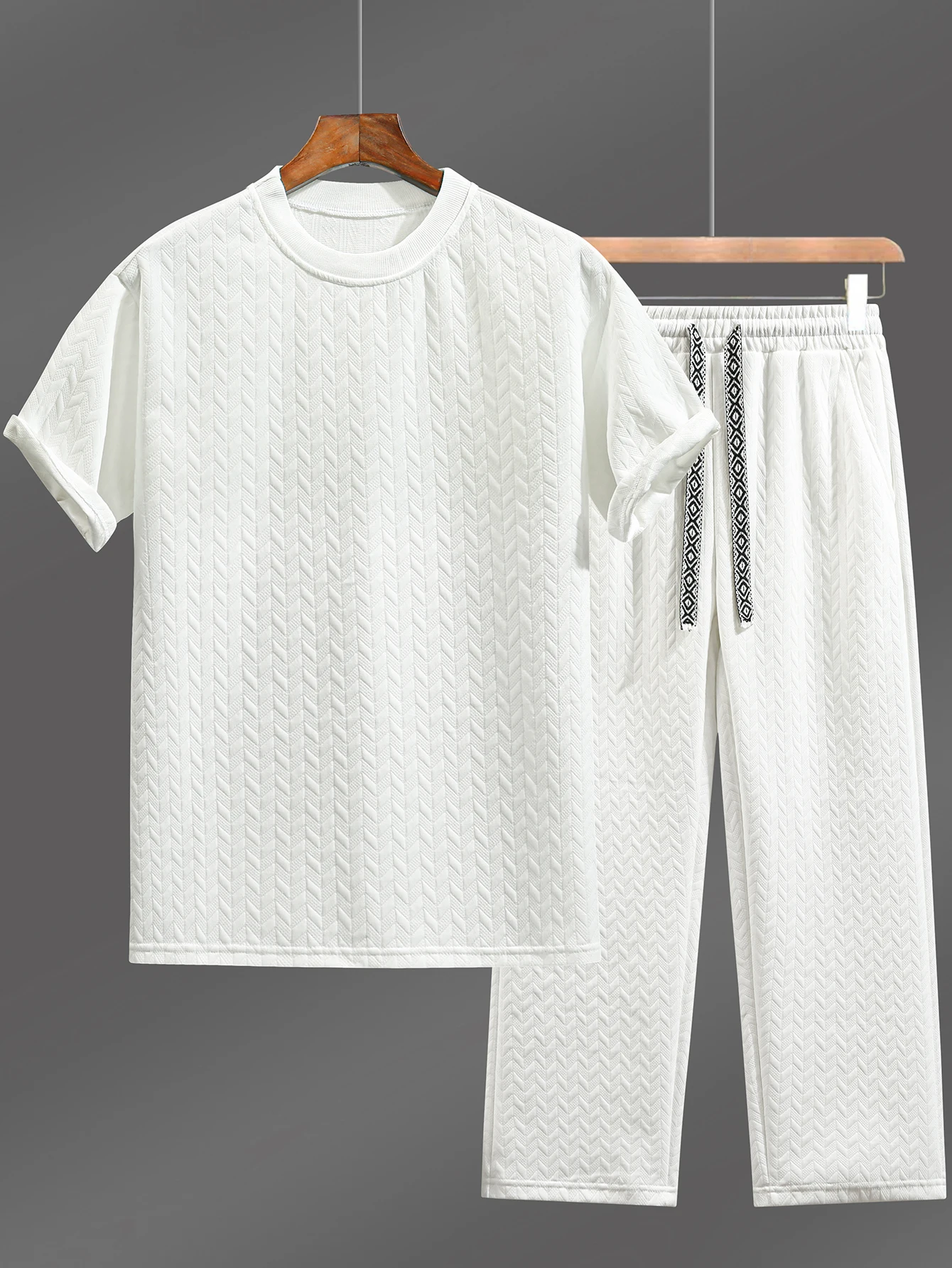 

Summer T-Shirt Set Soft Comfortable Breathable Cool Casual Outfit Beach Walk Ideal Summer Clothing