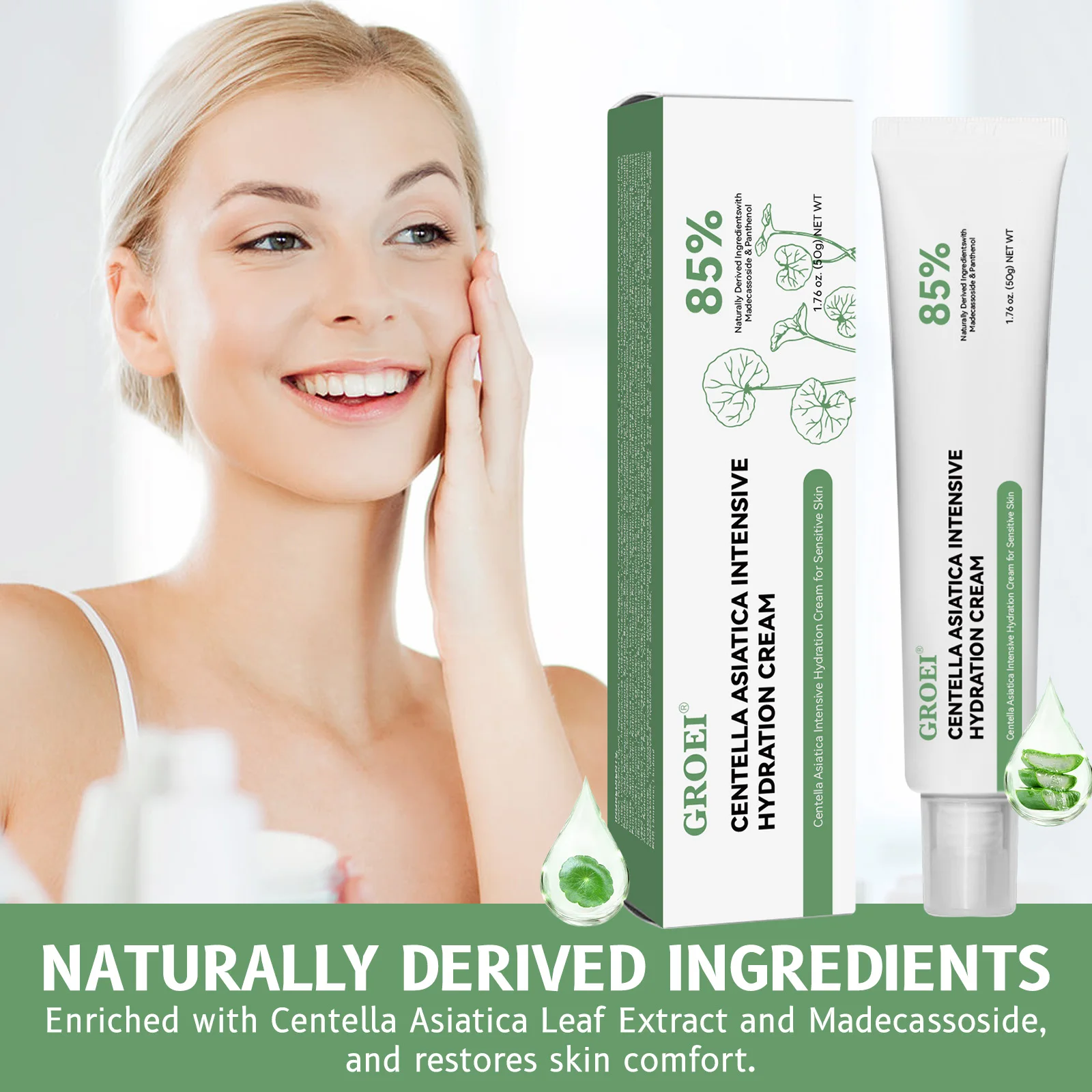 Centella Sensitive Skin Moisturizer 50g – Calms Redness, Restores Protective Barrier & Delivers All-Day Moisture for Comfort