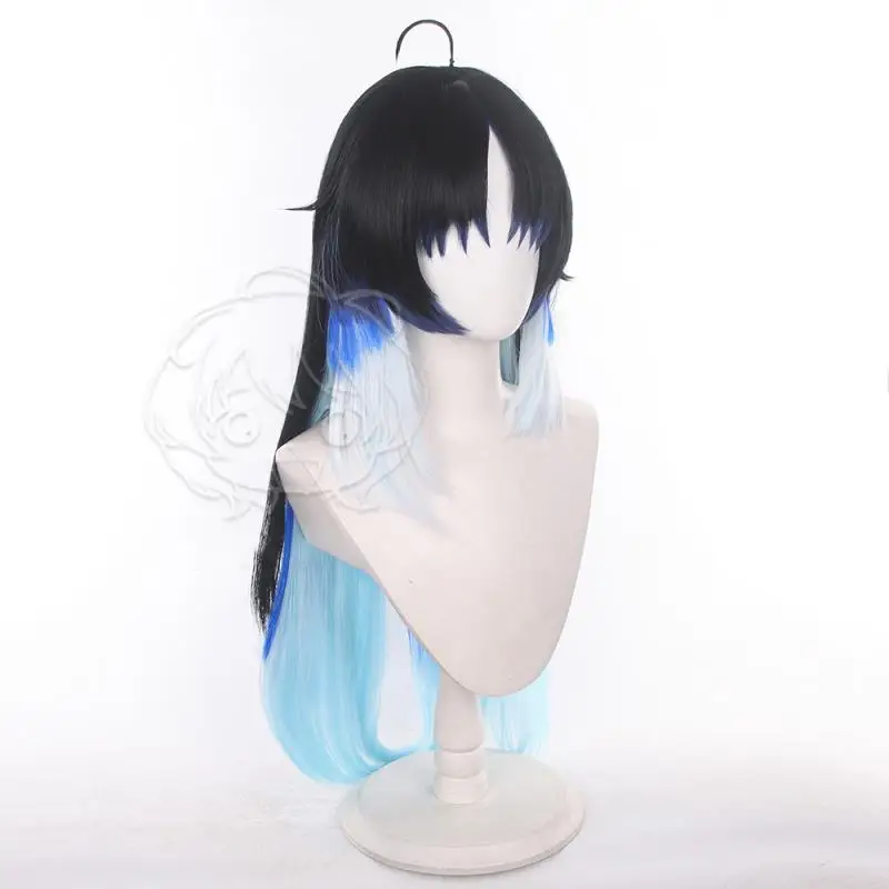 Anime Wuthering Waves Yangyang Cosplay Perücken Kostüme Kopfbedeckung 80cm Lange Simulierte Kopfhaut Dicke Gemischte Voluminöse Langhaar-Perücken – Detail 4