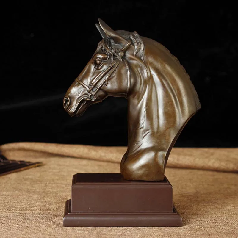 Home store Company SHOP Decor  GOOD LUCK mascot Handmade bring wealth money Success horse bronze Sculpture ART Statue