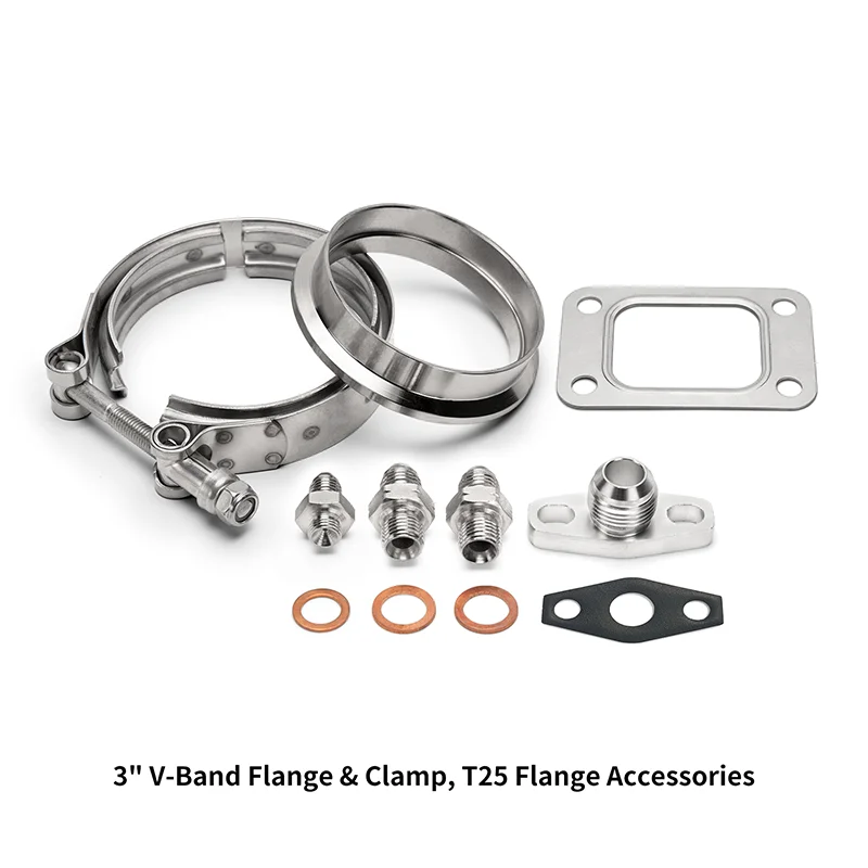 Turbine GT28 GTX2867 GTX2867R T25 A/R 0.49,0.64, bande 76V, 5 boulons, 1.8L-3.0L,HP300-500, roulement à billes de roue de billette de turbocompresseur