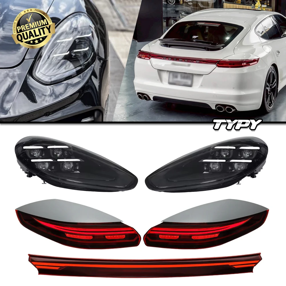 

TYPY Стайлинг автомобиля для фар Porsche Panamera 2014-2016 970.2 Светодиодные матричные фары и задние фонари Обновление стиля 2024