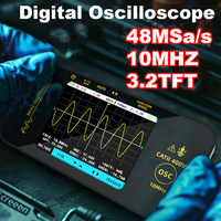 Digital Oscilloscope Mini Portable Signal Generator 48MSa/s 10MHZ 3.2TFT Display Rechargeable Handheld Oscilloscope Repair Tool
