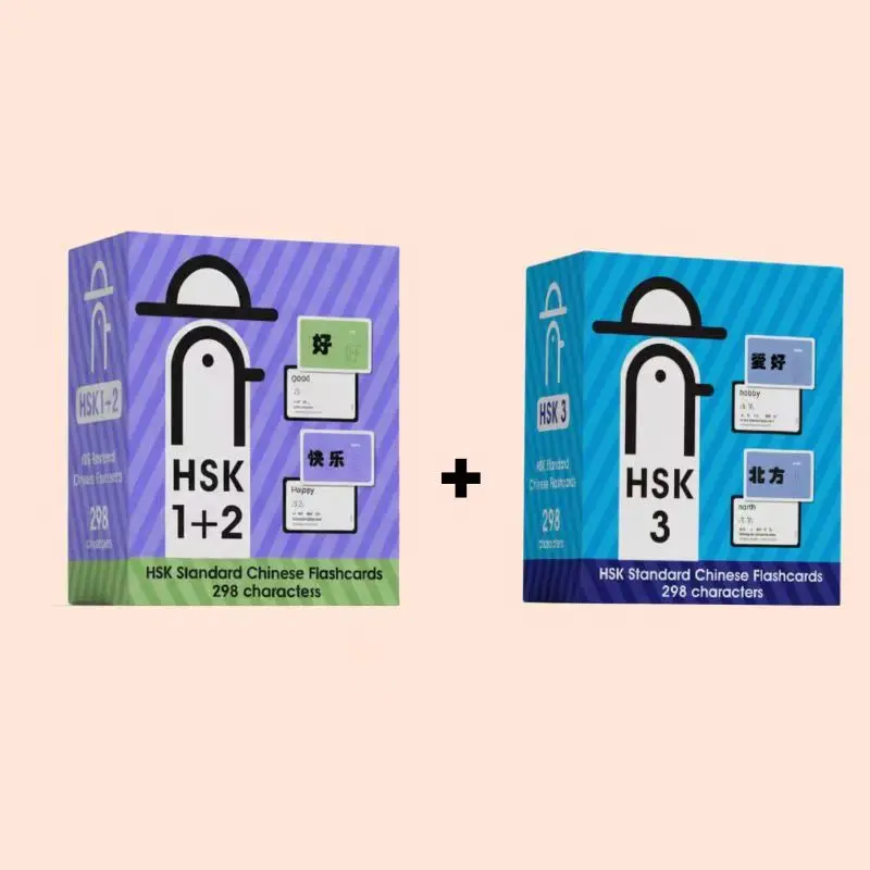 HSK Level 1-2 3 4 Chinese Flashcards Chinese Learning Vocabulary Cards Chinese and English Bilingual HSK Core Vocabulary