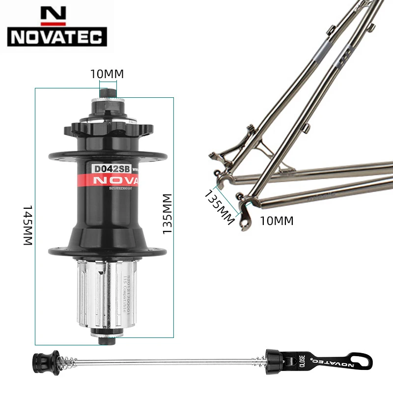 NOVATEC MTB Hub 8 9 10 11 12 Speed HG Bicycle Cube 28/32/36 6 Stud disc brake bike wheel hub QR front 10X100mm rear 10X135mm