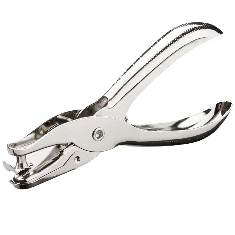

Handheld Single Hole Puncher 6mm Diameter Eye-Catching Manual Hole Punch for Students Thick Paper A4 Sheets Cards & DIY Projects