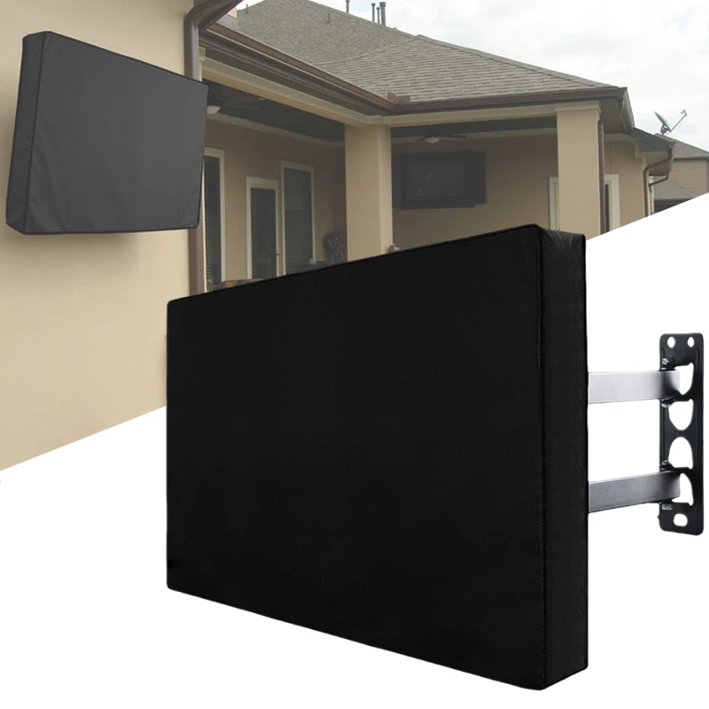Outdoor TV Protective Cover 210D/420D/600D Oxford Cloth Waterproof Dust-proof Covers For Home Garden Patio Wall Mounted TV