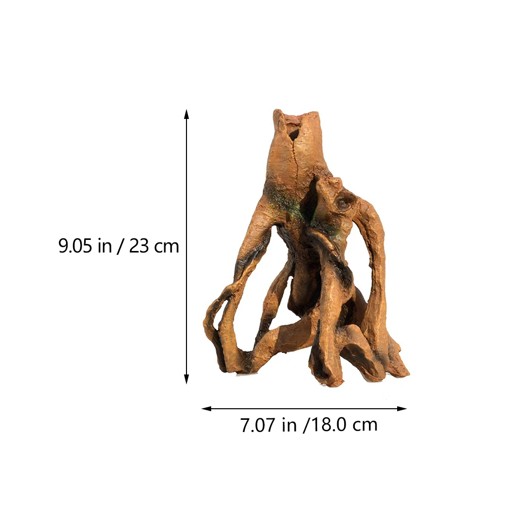 

1pc Fish Tank Simulated Sunken Wood Decoration Resin Stump Aquarium Adornment Underwater Craft Betta Reptile Decorations