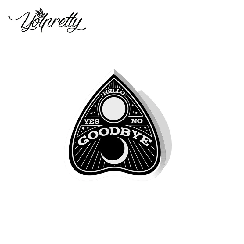 2023 Cartoon Ouija Board Yes or No Pattern Acrylic Resin Epoxy Brooches Bages Icon Jewelry Accessories