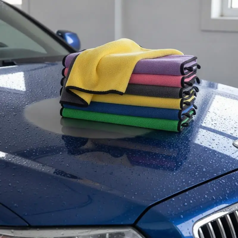 Extra Thick Coral Fleece Car Wash Towel No Scratch Lint Free Reusable Microfiber Cleaning Cloth for Car Outdoor Camping Use