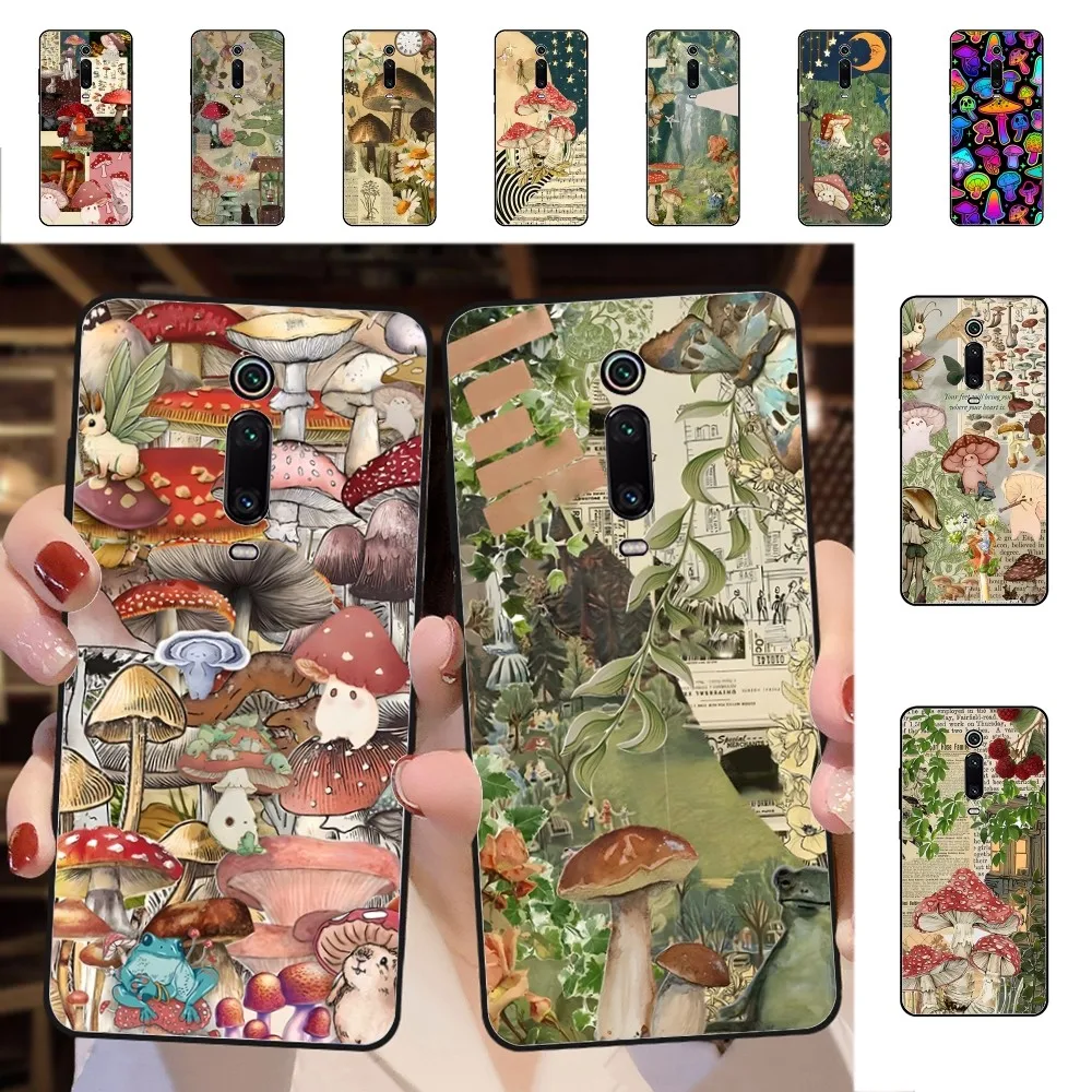 Mushroom Phone Case For Redmi 5 6 7 8 9 10 plus pro 6 7 8 9 A GO K20 K30 K40 pro plus F3 Fundas