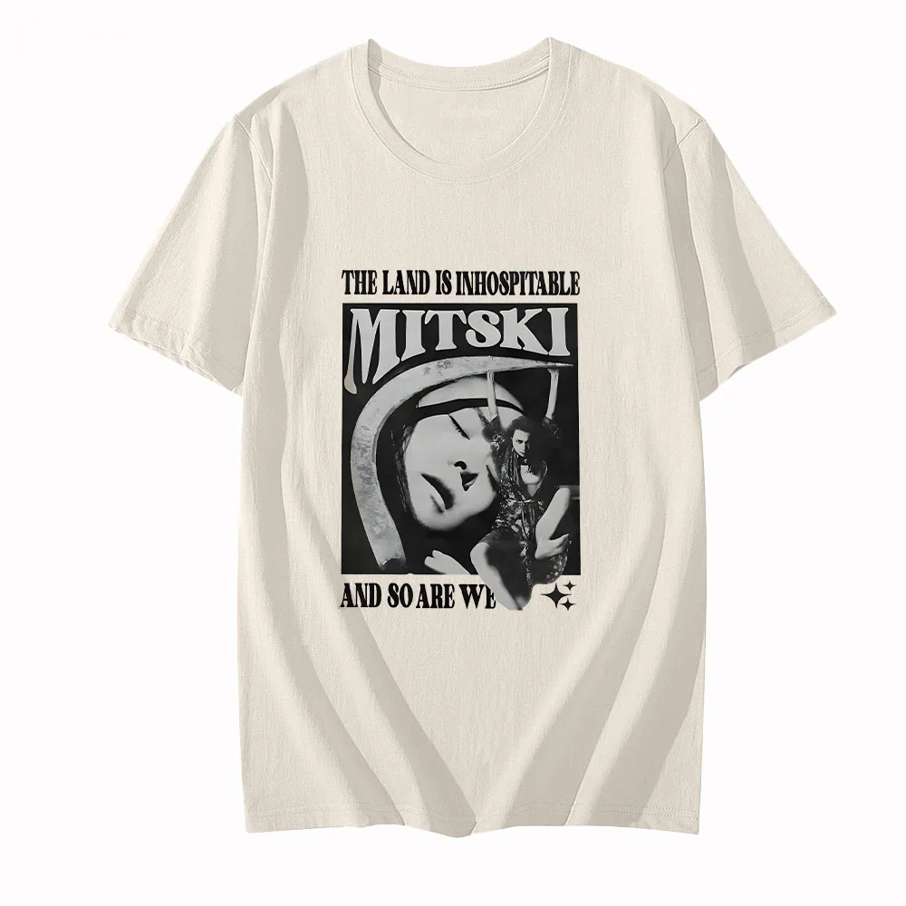 Singer Mitski T-shirt Aesthetic Popular New Unisex Tee-shirt Short Sleeve Graphic Printing Tshirt Camiseta Hombre Aldult Clothes