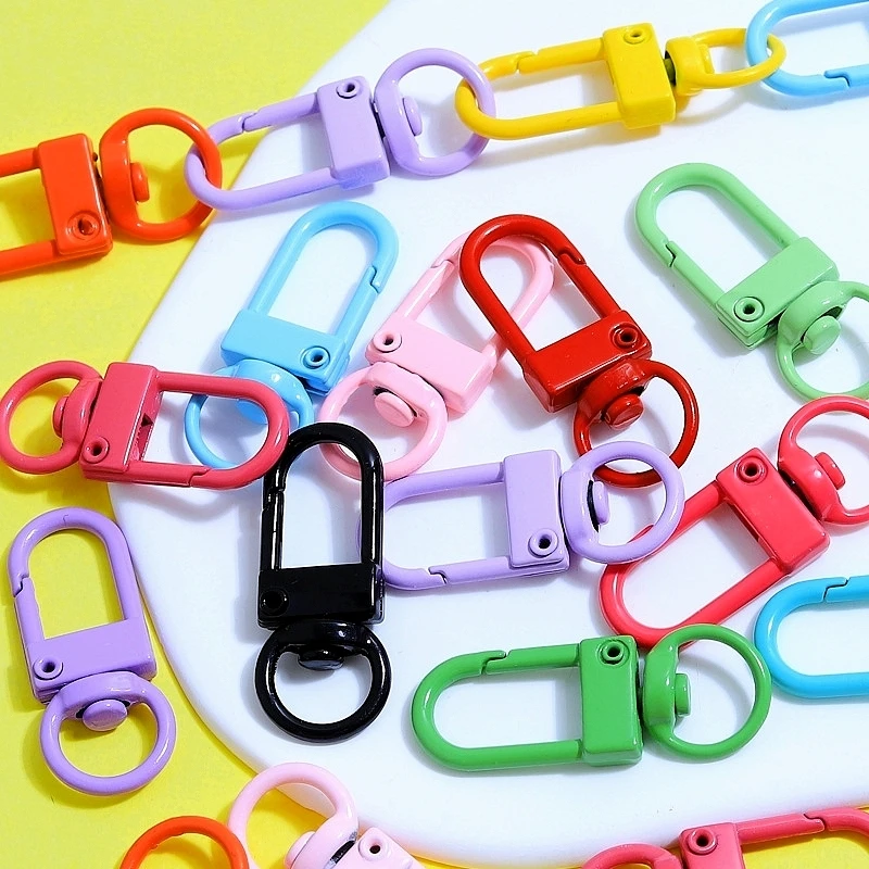 

10/20pcs Lobster Clasp Hooks Colorful Metal Plated Clasps For DIY Jewelry Making Dog Keychain Neckalce Bracelet Accessories