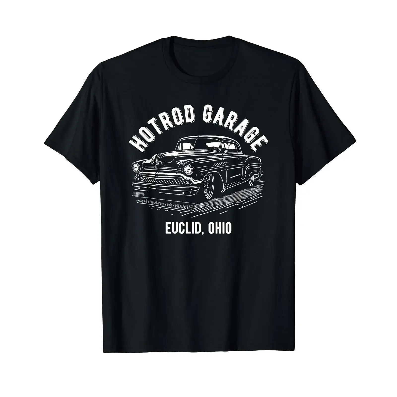 Euclid Ohio Hotrod Garage Oldtimer Design T Shirt vintage Washed Casual graphic Comfortable Top For Everyday Wear Unisex