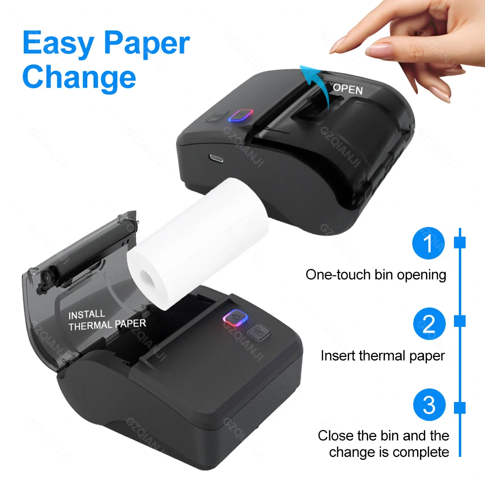 WIFI Bluetooth 80mm Mini Bluetooth Thermal Printer Bill Receipt Impresora Support Android Ios On Loyverse Ticket Photo Maker