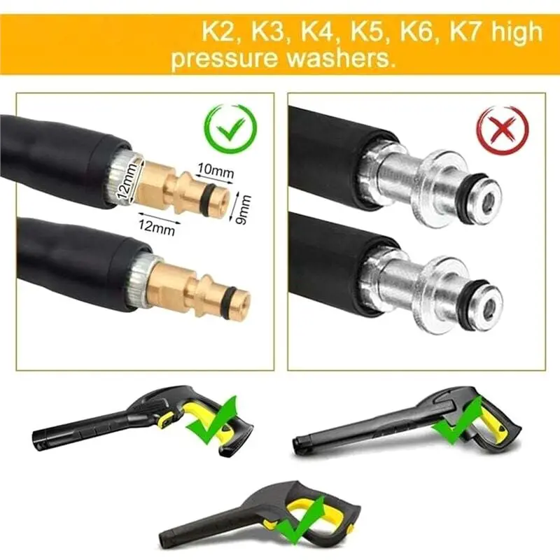 AB34-High-Pressure Water Hose 40 Mpa(5800 PSI) For Karcher K2-K7- 15 Meter Super Flexible Hose Quick Connector Washer
