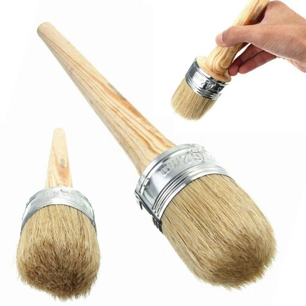 

Paint Wax Brush for Painting or Waxing Furniture, Stencils Home Decor Wood Large with Natural Bristles