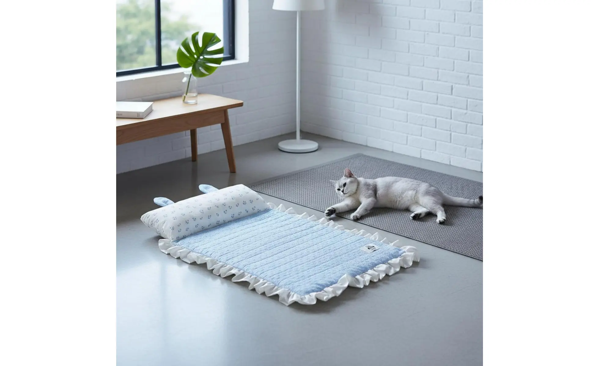 Dog Cooling Mat Cute Ear Pillow Feline Cooling Mat Summer Pet Cushion Soft Breathable for Small Dogs, Hot Weather Dog Cooling Mat Cute Ear Pillow Feline Cooling Mat Summer Pet Cushion Soft Breathable for Small Dogs, Hot Weather